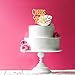 Cheers to 20 Years Cake Topper -Double Sided Gold Glitter Hello 20 - Happy 20 Birthday Cake Topper 20th Birthday/Wedding Anniversary Party Decoration