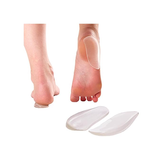 BraceAbility Medial & Lateral Heel Wedge Silicone Insoles (Pair) - Supination & Pronation Corrective Adhesive Shoe…