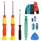 [VEAGIA]ジョイコン 修理 5点セット Switch コントローラー 修理 対応 キット 分解 工具 スリムドライバー 付属 NS分解工具 アナログスティック 復活 自分で簡単メンテナンス