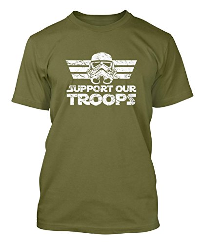Support Our Troops Men's T-shirt (2XL, OLIVE GREEN)
