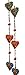 Rastogi Handicrtafts Door Hanging Decorative Cotton Heart in Vibrant Color Stringed with Beads and Bell Traditional Indian Hanging Decoration 2 Layer