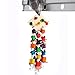 Parrot Chewing Toys Pure Natural Handmade Wooden Colorful Bite Hanging Toy African Greys Bird 15.8 x 5.2inch KinTor