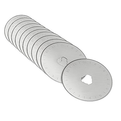 10 Stück Washati® Ersatzklingen für Rollschneider 45mm - Rundklingen für Stoffschneider Rundklingen-Cutter