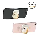 ArunnersTM Cute Corgi Butt Magnetic Cell phone Holders Animal Shape Pet Dog Portable Desktop Phone Mounts Universal Stands Resin Fridge Magnets with 3 Metal Plates - 2 Packs, Grey1 Yellow1