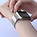SICCIDEN Compatible with iWatch Band 42mm 44mm, Milanese Mesh Loop with Magnetic Clasp Stainless Steel Replacement Band Compatible with Apple Watch Series 4 Series 3 Series 2 Series 1, Silver
