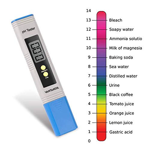 Digital PH Meter, PH Meter 0.01 PH High Accuracy Water Quality Tester with 0-14 PH Measurement Range for Household Drinking, Pool and Aquarium Water PH Tester Design with ATC (Blue)