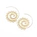 Sundear Vintage Spiral Earrings Love Heart Circles Hoop Earring