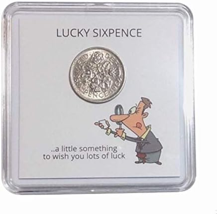 Cased Lucky Sixpence Gift -Good Luck in your New Job Charm for Interview or Birthday Present