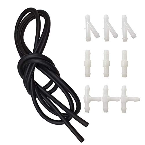 BUENNUS Universal Car Windshield Washer Hose Repair Kit 200cm/78.8inch Windshield Wiper Fluid Tube with 9 Pieces Hose White Connectors Wiper Fluid Hose Kit Connect Car Water Pump and Wiper Nozzles - Thumbnail 7