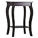 Topeakmart Wood Curved Legs Square Accent Side End Tables with Bottom Shelf Nightstands Bedroom Living Room Furniture, Espresso Finish