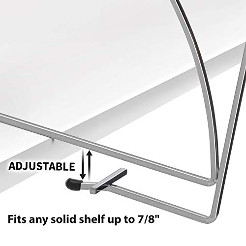 Lynk Tall Shelf Dividers Closet Shelf Organizer (Set of 2) Chrome