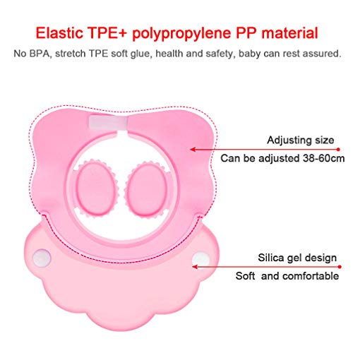 Maveek Baby Bathroom Safety Visor Caps Child Shower Cap，Adjustable