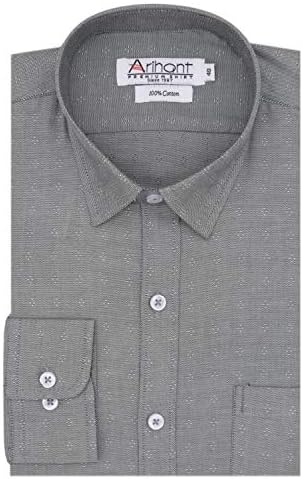 Arihant Self Design 100% Cotton Full Sleeve Regular Fit Formal Shirt for Men