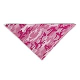 Aria 22-Inch Cotton Camouflage Dog Bandanas, Pink