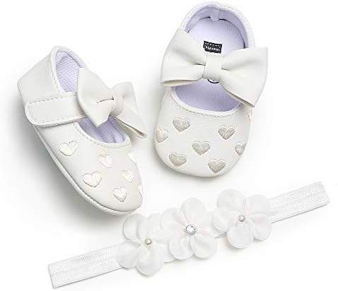 Infant Baby Girl Shoes Baby Mary Jane Flats Princess Wedding Dress Shoes Crib Shoe for Newborns, Infants, Babies, and Toddlers