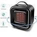 OYRGCIK Space Heater, Portable Ceramic Heater Personal Electric Heater Fan Safe Oscillating PTC Heater with Tip-Over Auto Shut Off Overheating Protection for Office Indoor Home Bedroom, Black