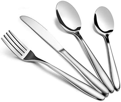 Olivisa 18/10 Stainless Steel Cutlery Set 32 Pieces Service for 8 People Use ,Dishwasher Safe.