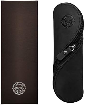 Genuine Leather Pencil and Reading Glasses Case - Authentic and Unusual Handmade Vintage Gift Pouch