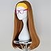 Miss U Hair Girl Long Wavy Light Orange Cosplay Costume Wig with Yellow Hairband Glass