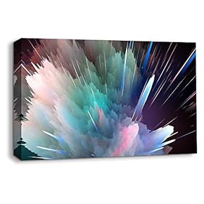 Canvas Wall Art for Living Room,Bedroom Home Artwork Paintings Colorful Energy Wave Ready to Hang - 12x18 inches