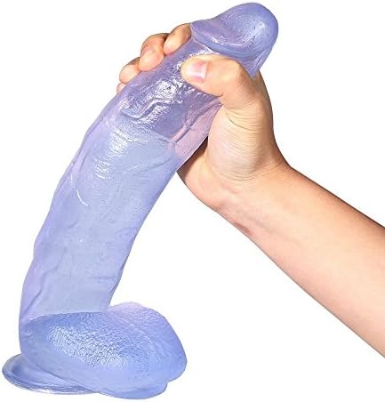 Huge Realistic Liquid Silicone massager with Strong Suction Cup for Women Massage Wand
