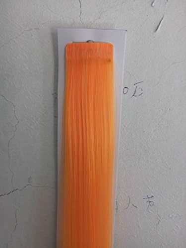 2014 Most Popular Harajuku Stylestreaked Wig Piece Single Clip in Hair Color (Fluorescent orange)