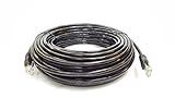 33ft (10m) CAT5e cable, EXTERNAL & INTERNAL, Ethernet cable, CCTV, 100% Solid Copper, 10/100mb, RJ45, Networking Cable, LAN, Patch Cable, BLACK