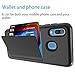 Leeyan Galaxy A20 Case, Galaxy A30 Case, Dual Layer Smooth Hard Back Cover Soft Inner Wallet Pocket Credit Card ID Protective Case for Galaxy A20 / Galaxy A30 (Black)