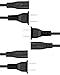 Fosmon 2-Slot to Standard Power Cord (5 FT - 3 Pack) Figure 8 Power Cord/PA-14, Dual Pin Non-Polarized Universal Replacement Wall Cable for PS3, PS4, Apple TV, Xbox One, Xbox One S
