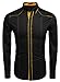 Coofandy Men's Button Down Dress Shirts Casual Slim Fit Shirts, Medium, Black