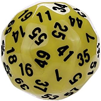 Liqiqi Acrylic Dice | Constellation Game Dungeons & Dragons Polyhedral D60 Multi Sided Acrylic Dice (Yellow)