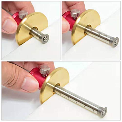 Newkiton Wheel Marking Gauge, 1 Bearing Wheel Cutter for Soft Wood, 1 Locked Up Wheel Cutter for Hard Wood, 1 Screwdriver Included - Thumbnail 5