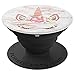 dark Pink Floral Unicorn Face On a White Background PopSockets Adhesive PopGrip