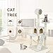 Cat Tree Tower Condo Furniture Kitten House Multi-Level Middle Size Hammock (Beige)