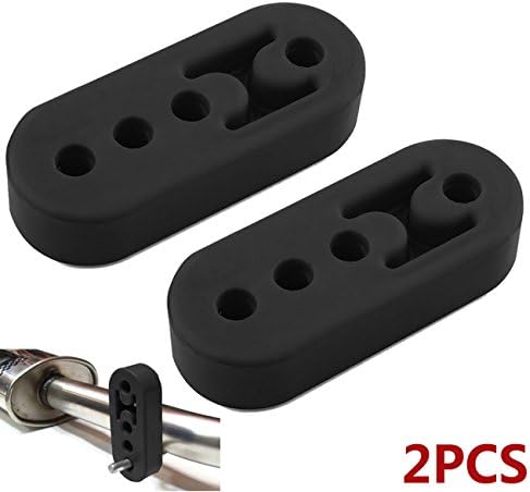 Pair of 12mm Universal 4 Holes Car Heavy Duty Exhaust Tail Pipe Mount Bracket Hanger