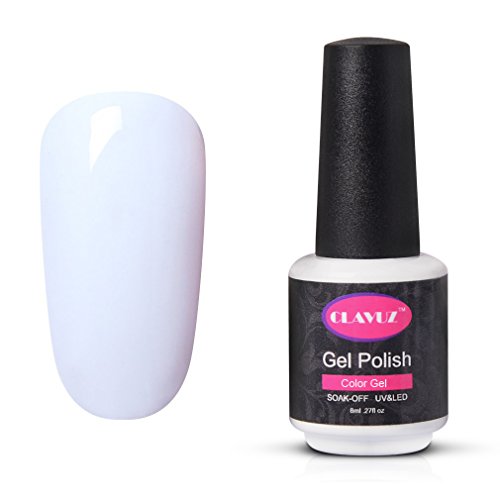 CLAVUZ Gel Nail Polish Top Coat Base Coat Set Black White Red Color Gel Nail Soak Off UV LED Nail Art Manicure Full Set