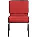 Flash Furniture HERCULES Series 21''W Stacking Church Chair in Crimson Fabric - Silver Vein Frame
