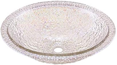 Crystal Reflections Pebble Undermount/Drop-In Combination Sink with overflow
