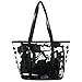 xhorizon FL1 Women Clear Tote Bag Purse Work Bag Waterproof Travel Bag Beach Handbag Gym Sports Bag (Black)