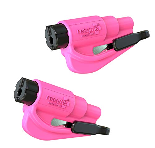 resqme The Original Keychain Car Escape Tool, Made in USA (Pink) - Pack of 2