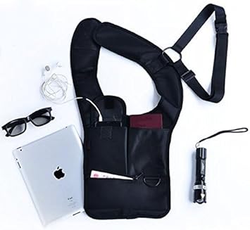 Amazon Co Jp Bluefield ボディバッグ ホルスター型 シークレットショルダー 複数 ポケット スマホ タブレット 収納 海外旅行 盗難防止 左肩用 スポーツ アウトドア