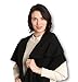 Pembrook Fleece Shawl Wrap – Black – Polar Fleece Pashmina Scarf poncho