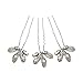 Yean Bridal Hair Pins Wedding Rhinestones Hair Clips Accessories for Women and Girls (Set of 3) (Silver)