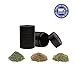 2x Stash Jar - Airtight Smell Proof Aluminum Herb Container Waterproof, Scent Lock Odor Protection. Beautiful Discreet Metal Design. Store Herbs and Spices Securely. Portable Travel Size