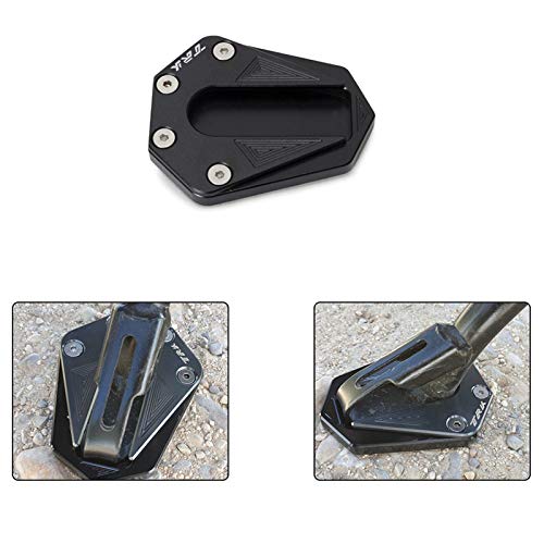 Moligh doll Moto CNC en Aluminium Pied Kickstand Extension Pad Plaque de C？t/&eacute; Support Agrandisseur pour Benelli TRK 502 2017-2018 Moto Accessoires