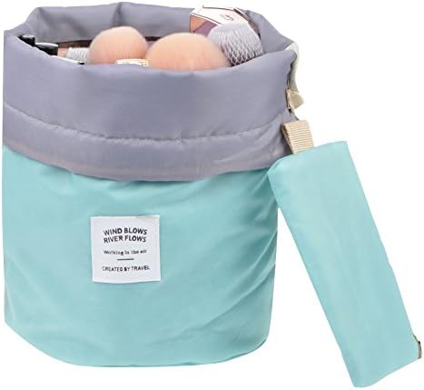 Cosmetic Makeup Bag Case,Hanging Toiletry Bag,Travel Organizer Travel Kit For Women Men (Macaroon Sky Blue)