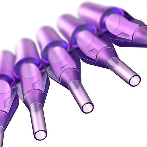 ITATOO 100pcs Tattoo Tips Assorted Size Disposable Tattoo Tips Tubes for 3RL 5RL 3RS 5RS 7RL 7RS 9RL 9RS 5MG 7MG 9MG Tattoo Needles Round Diamond Flat/Magnum Sterilize Plastic Tattoo Tips - Thumbnail 6