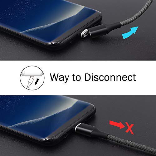 Digital Ant Gen-X Micro USB + USB-C/Type-C + i-Product 3 Tips in 1 Nylon Braided Magnetic Charging Cable, Support 3.0A Fast Charging & Data Transfer (Green 3-Pack, 5 Feet)