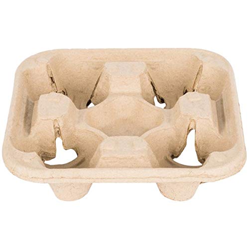 Biodegradable 4 Cup Drink Carrier / Tray / Holder (Set of 25)