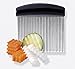 triangle Crinkle Cutter - Ultra-Sharp Stainless Steel - Creates Julienne Strips, Waffle Cuts & Fancy Wavy Edges - GreenGrip Handle - Dishwasher Safe